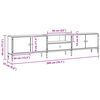 vidaXL Tv-meubel met lade 200x25x44 cm bewerkt hout artisanaal eiken
