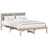 vidaXL Bedframe met Gevoerd Hoofdgedeelte Lichtgrijs 140 x 190 cm