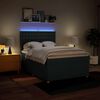 vidaXL Boxspring met matras stof blauw 140x190 cm