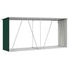 vidaXL Haardhoutschuur 330x84x152 cm gegalvaniseerd staal groen