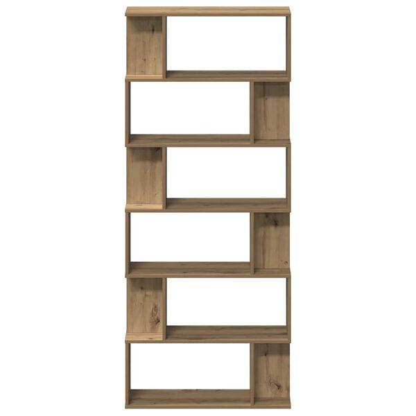 vidaXL Boekenkast 80x24x192 cm bewerkt hout artisanaal eikenkleur