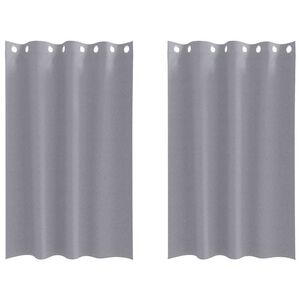 vidaXL Zwart-out Gordijnen met Ringen 2 pcs Lichtgrijs 175 x 140 cm