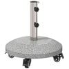vidaXL Graniet parasolvoet met wielen voor 4-5 cm stok 27.2 kg Grijs
