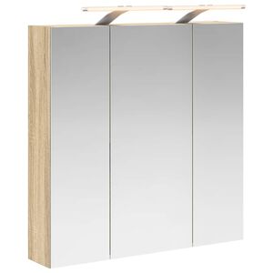 vidaXL Badkamer spiegelkast Sonoma Eiken 70 x 14,5 x 70 cm