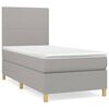 vidaXL Boxspring met matras stof lichtgrijs 100x200 cm