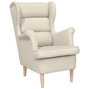vidaXL Fauteuil 74x84x100 cm linnen wit