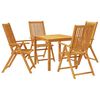 vidaXL 5-delige Eethoek 85x85x74 cm massief acaciahout
