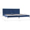 vidaXL Bedframe met LED stof blauw 160x200 cm