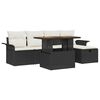 vidaXL Tuin Sofa Set 6 st Zwart poly rattan