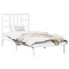 vidaXL Bedframe massief hout wit 90x190 cm