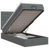 vidaXL Ottoman bed met matras Donkergrijs 100 x 200 cm Stof