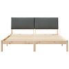 vidaXL Bedframe Bruin en donkergrijs 200 x 200 cm Massief grenenhout