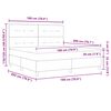 vidaXL Boxspring bed met matras met LED Blauw 180 x 200 cm Stof