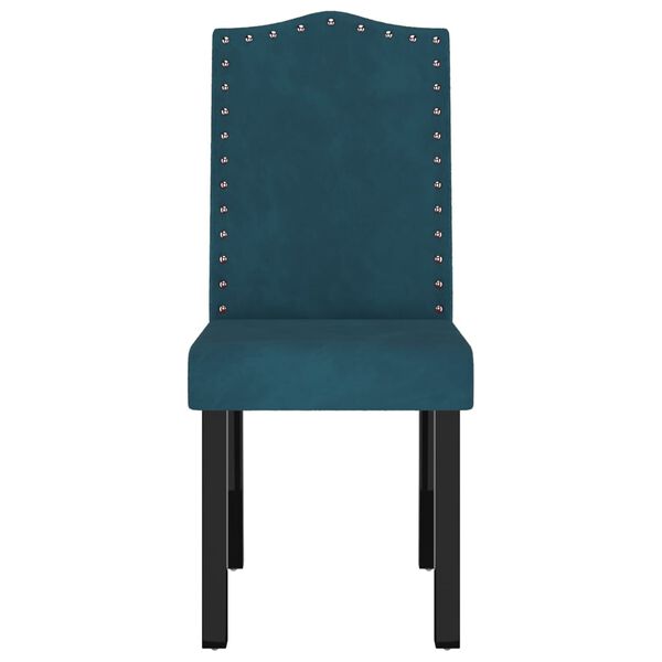 vidaXL Eetkamerstoelen 6 st fluweel blauw