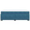 vidaXL Boxspring met matras fluweel donkerblauw 120x200 cm