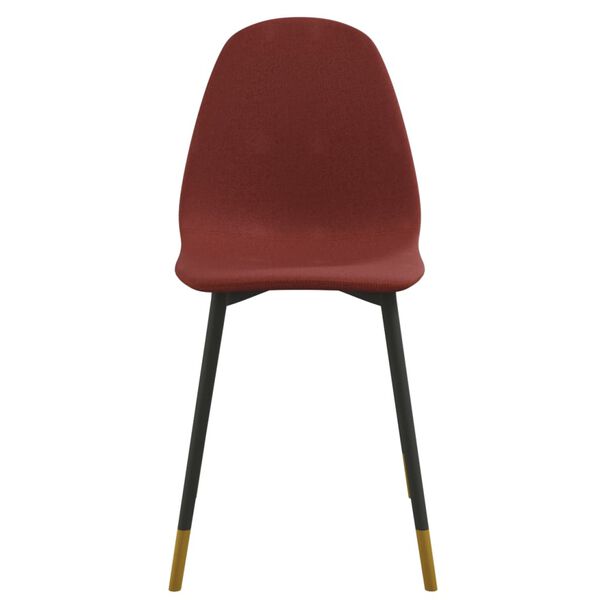 vidaXL Eetkamerstoelen 2 st stof wijnrood