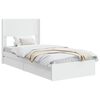 vidaXL Bedframe met opbergruimte en hoofdbord Wit 75 x 190 cm