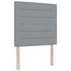 vidaXL Boxspring bed met matras met LED Lichtgrijs 120 x 190 cm Stof