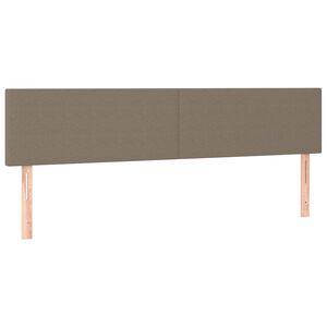 vidaXL Hoofdborden 200x5x78/88 cm stof taupe