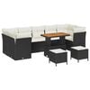 vidaXL Tuin Sofa Set 10 st 7-Aantal zitplaatsen Zwart en Cr&egrave;me