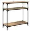 vidaXL Wandtafel Artisan Eiken 75 x 29 x 75 cm Bewerkt hout