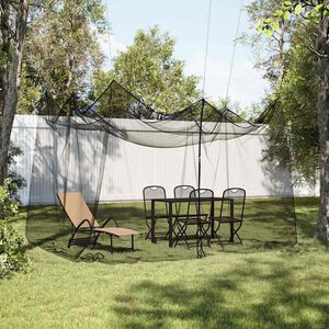vidaXL Klamboe voor buiten 220 gaas zwart 300x300x250 cm