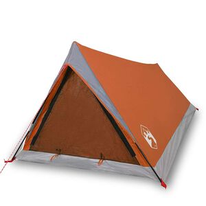 vidaXL Tent 2-persoons waterdicht grijs en oranje