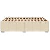 vidaXL Bedframe zonder matras stof cr&egrave;mekleurig 140x190 cm