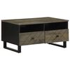 vidaXL Salontafel 80x54x40 cm massief mangohout zwart