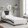 vidaXL Bedframe "Viana" zonder matras kunstleer zwart en wit 100x200 cm