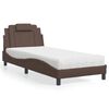 vidaXL Bed "Viana" met matras kunstleer bruin 80x200 cm