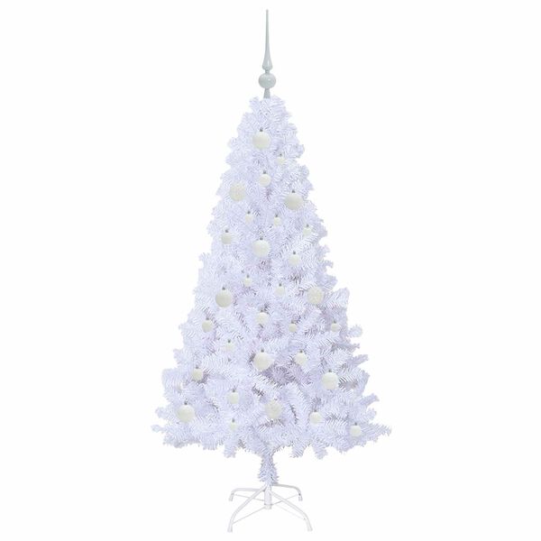 vidaXL Kunstkerstboom met 150 LED Wit 150 cm PVC en staal