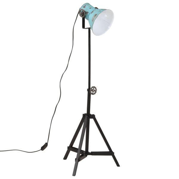 vidaXL Vloerlamp 25 W E27 35x35x65/95 cm verweerd blauw