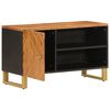 vidaXL Tv-meubel 80x31,5x46 cm massief mangohout bruin en zwart
