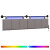 vidaXL Hangend hoofdbord Taupe Fluweel