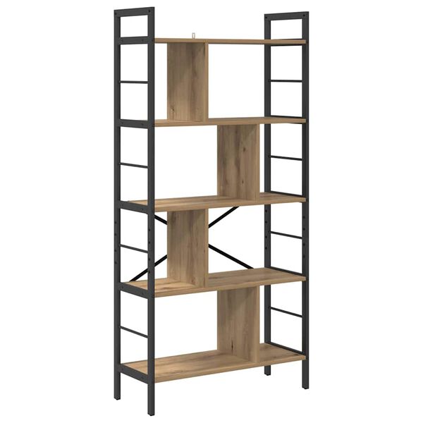 vidaXL Boekenkast Artisan Eiken 75 x 30 x 156 cm Bewerkt hout