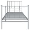 vidaXL Bedframe metaal grijs 100x200 cm