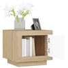 vidaXL Salontafel 51x50x45 cm bewerkt hout wit en sonoma eikenkleurig