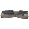 vidaXL Bankstel 7 st Grijs en Donkergrijs Poly Rattan en Staal