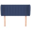 vidaXL Hoofdbord met randen 83x23x78/88 cm stof blauw
