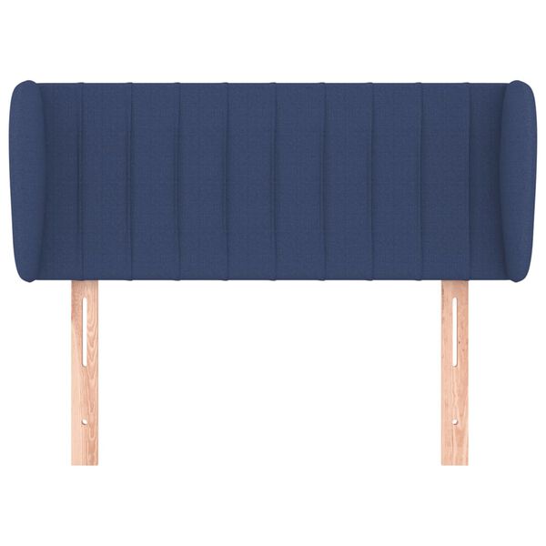 vidaXL Hoofdbord met randen 83x23x78/88 cm stof blauw