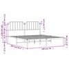 vidaXL Bedframe met hoofdbord metaal wit 193x203 cm