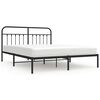 vidaXL Bedframe met hoofdbord metaal zwart 183x213 cm