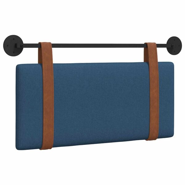 vidaXL Hangend Hoofdeinde Effen Blauw 90 x 55 x 5 cm Antiek PU