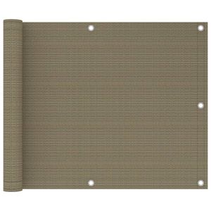 vidaXL Balkonscherm 75x300 cm HDPE taupe