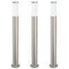 vidaXL Bolderverlichting 3 stuks 80 cm RVS IP44