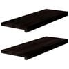 vidaXL Traptreden 2 st 70x30x2 cm massief eikenhout bruin-zwart