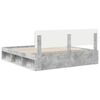 vidaXL Bedframe met hoofdeinde Beton 180 x 200 cm Massief grenenhout