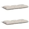 vidaXL Bank Kussens VIANEN 2 st 100% Polyester Wit 120 x 50 x 12 cm