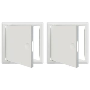 vidaXL Toegangs paneel 2 st Wit 23 x 23 x 3 cm Staal